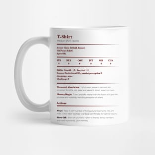 Dungeons & Dragons: T-Shirt Stat Block Mug